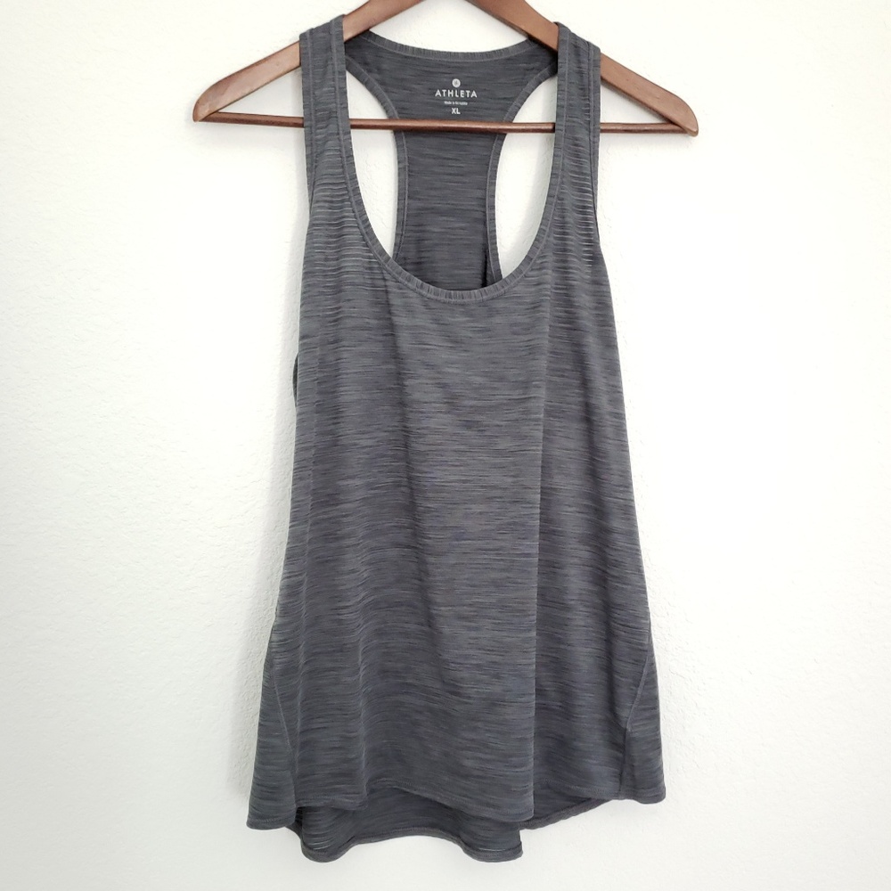 Athleta Stripped Mesh Racerback Tank Size XL